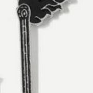 Black Match on Fire Pin Brooch
